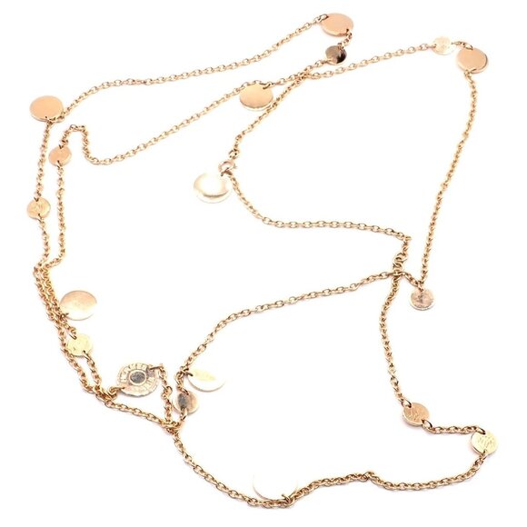 Authentic! Hermes Confetti 18k Rose Gold 42" Long Link Chain Necklace - Picture 10 of 12